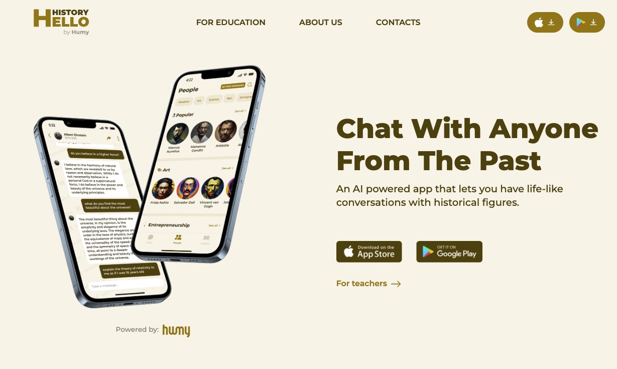 Hello History: Chat Through Time with This AI App