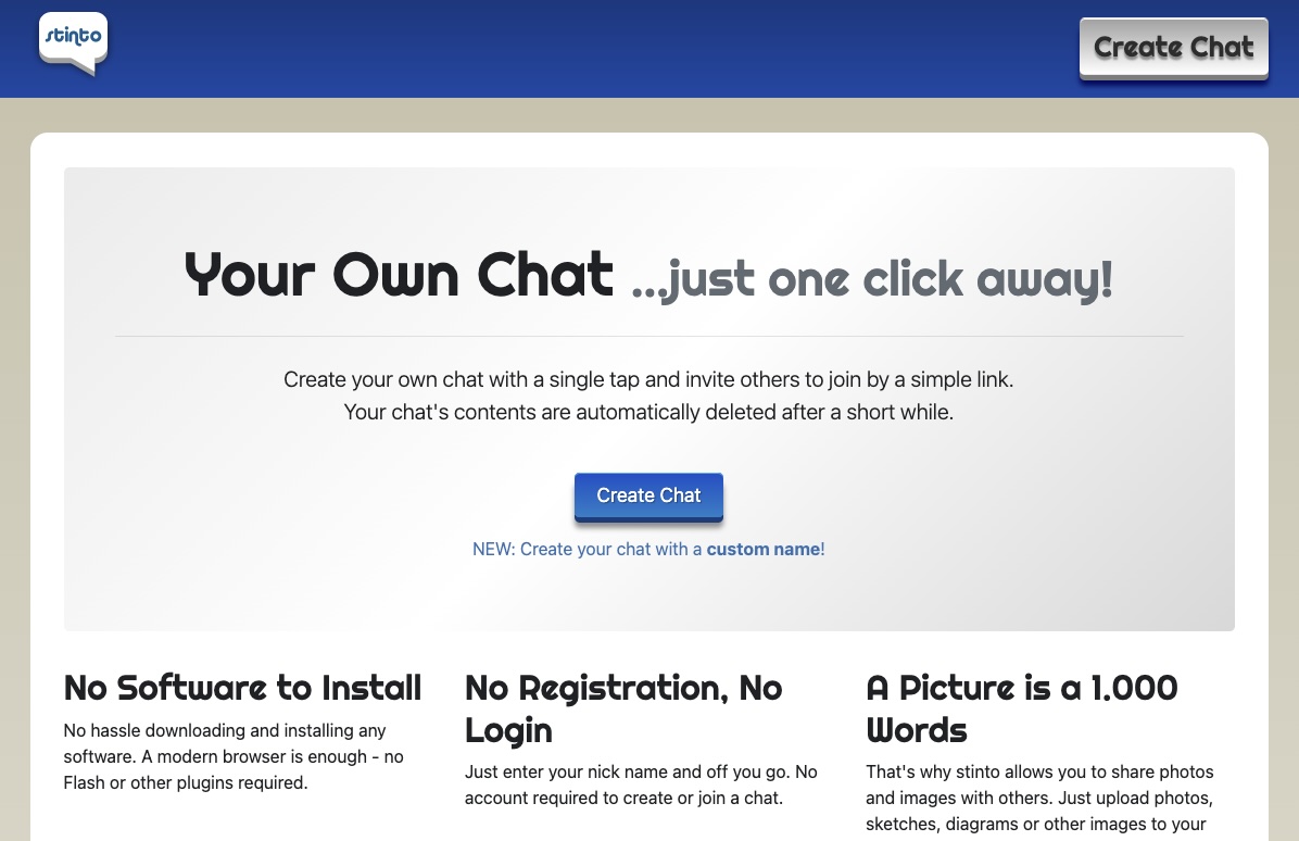 Stinto: Guide for Effortlessly Setting Up a Free Chat Room