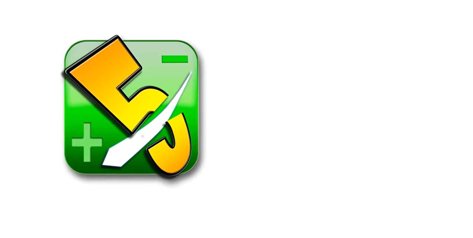 A green and yellow checkmark logo with a white sword